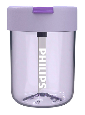 飞利浦水杯随行吸管杯380ml容量AWP2677PU紫色