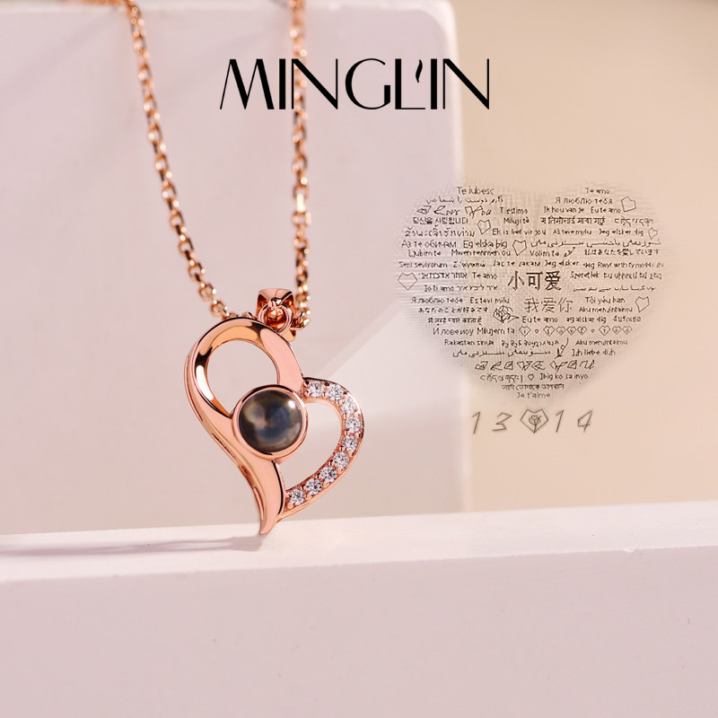 七夕情人節禮物送女朋友純銀項鏈女緣心愛100種我愛妳投影定制在類目 飾品/流行首飾/時尚飾品新, 項鍊中 - 來自Buy2taobao.com提供專業的淘寶代購服務