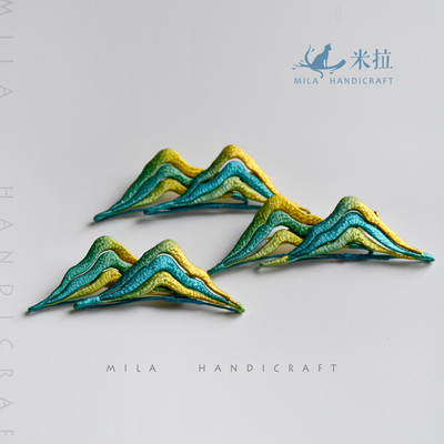 米拉古风非遗缠花千里江山女胸针