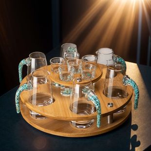 2026新款杯架倒挂套装酒柜装饰品家用客厅摆件创意轻奢高级感摆件