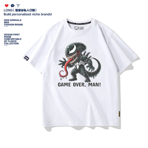 Superhero超级英雄Venom毒液2短袖男夏T恤学生青少年儿童半袖衣服