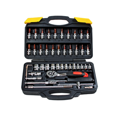 赛科46件套筒扳手组套组合工具套装德国品质汽修摩托车维修工具箱