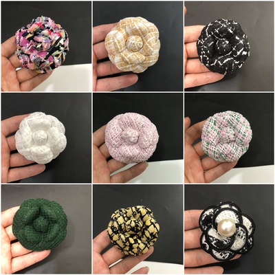 全6.6cm大高端小香花超定型花朵山茶花饰品包包花胸花加胸针