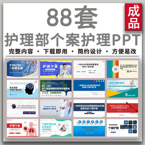 医院护理部个案护理分享汇报PPT课件医疗护理计划问题及措施模板