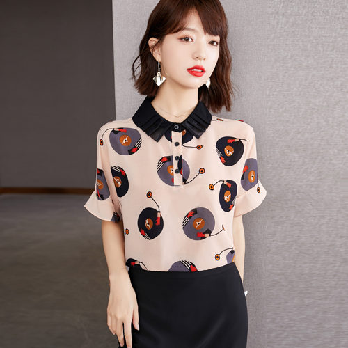 ◆有2026夏新款气质洋气小衫印花宽松上衣女遮肚子防晒衣