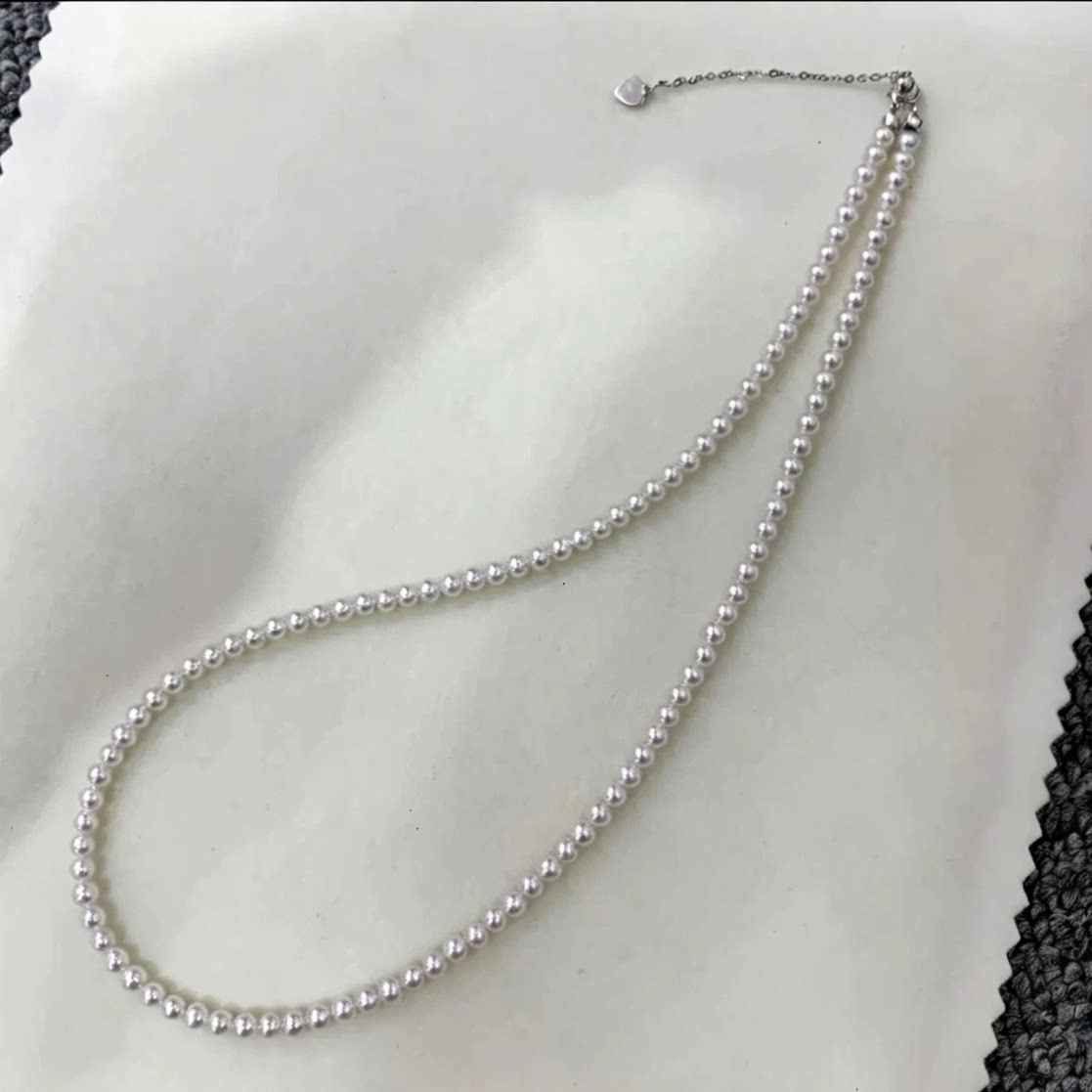 【惠子专属】【极光小米珠】S925银淡水珍珠白珠3-4mm珍珠项链