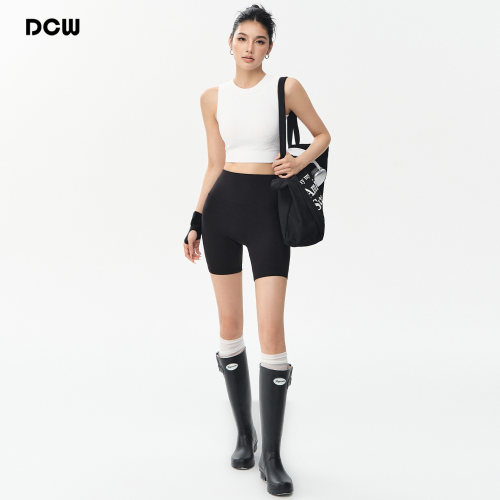 dcw高腰收腹紧身显瘦健身短裤女