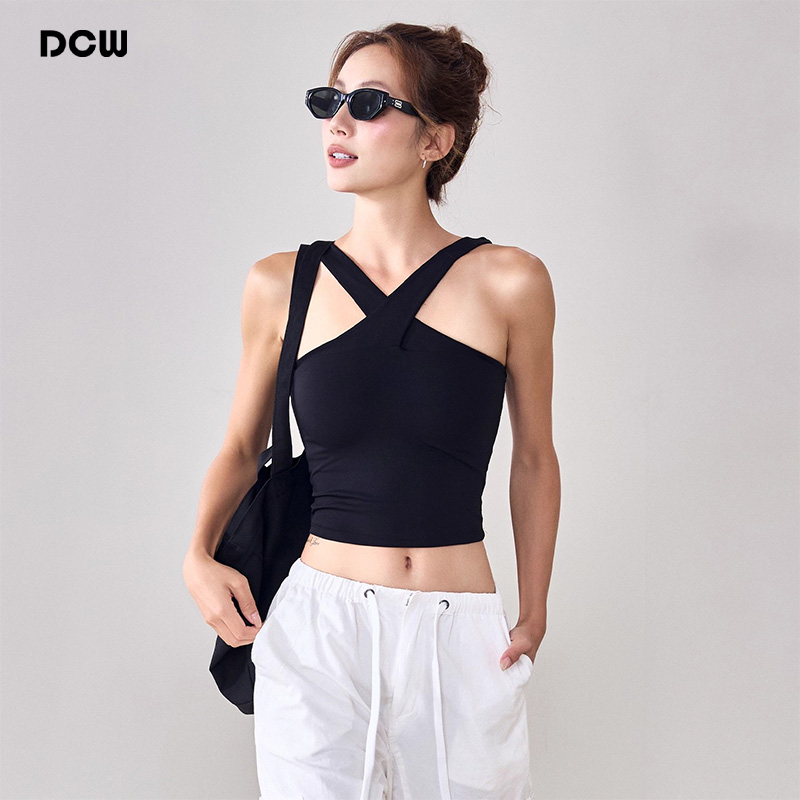 dcw可外穿紧身显瘦性感瑜伽背心