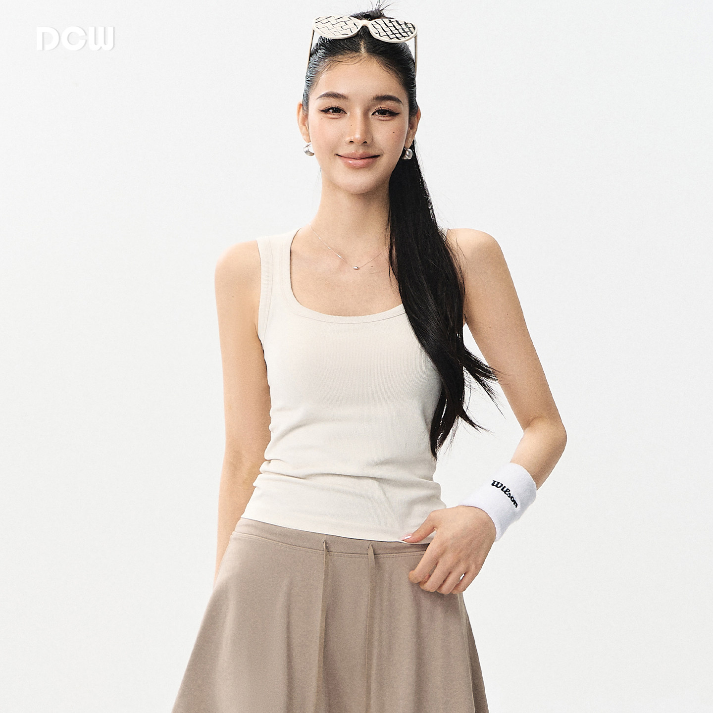 dcw长款修身显瘦外穿瑜伽背心女图片