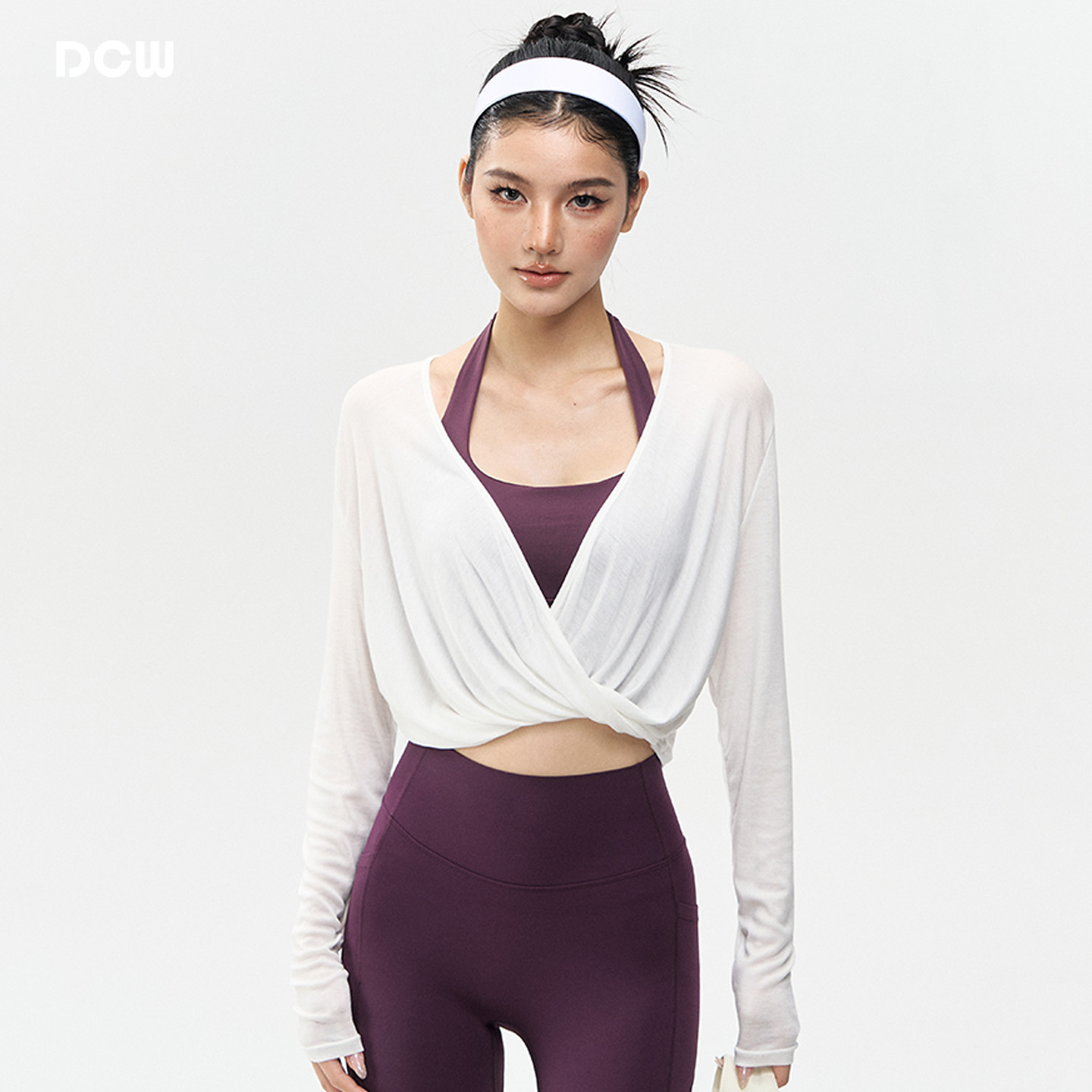 dcw休闲跑步训练健身t恤瑜伽罩衫