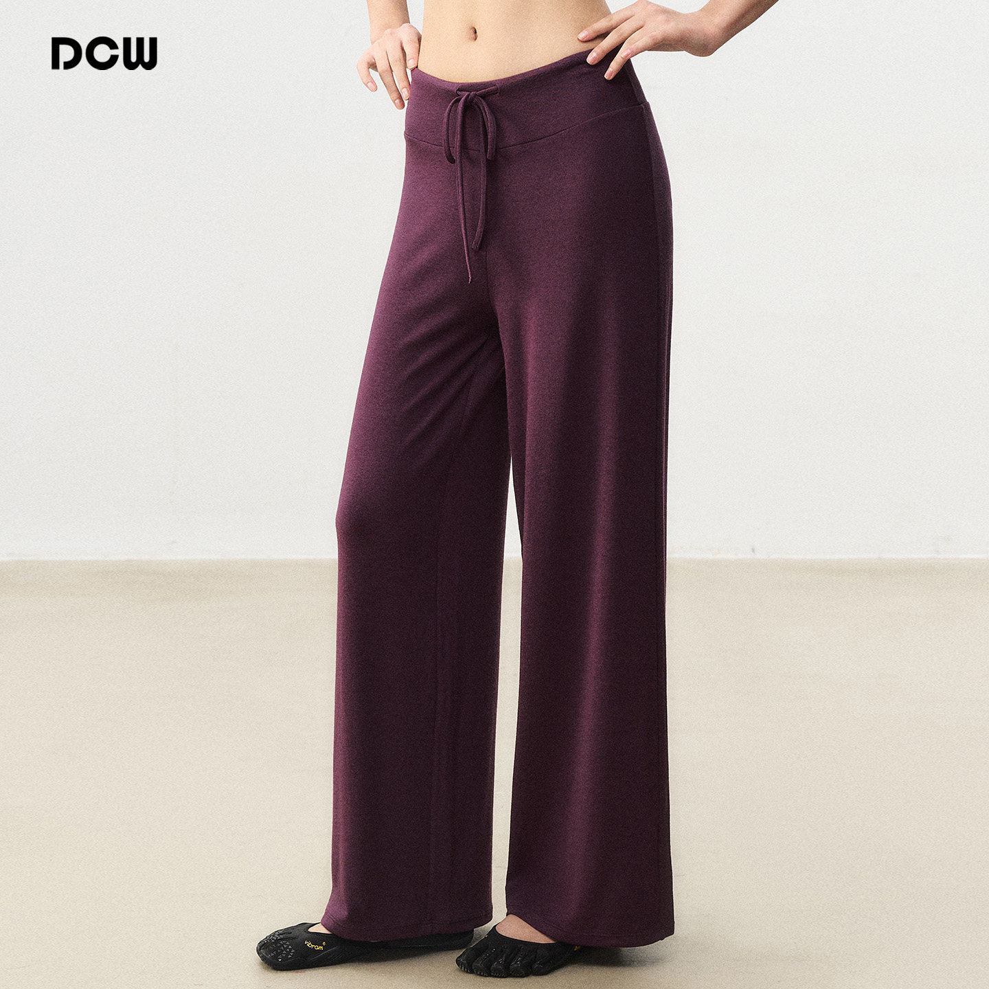 DCW紫色瑜伽裤女健身垂感宽松阔腿直筒裤休闲普拉提训练运动长裤,运动服/休闲服装,健身裤,淘宝优惠券,粉丝福利购,淘宝优惠卷