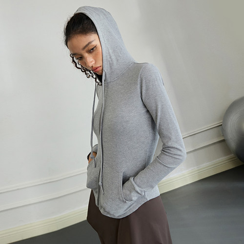 dcw运动外套修身显瘦连帽健身衣