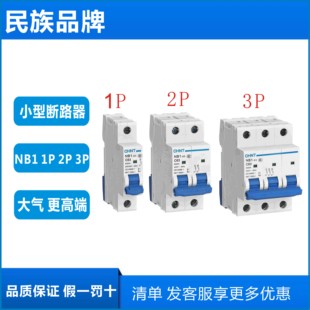 正泰断路器NB1-63 1P C63 2P 6A 16A 3P  63A 空开高端 外观大气