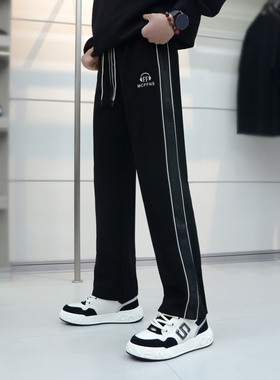 春季男士欧货休闲裤简约百搭黑色休闲裤潮流时尚休闲长裤