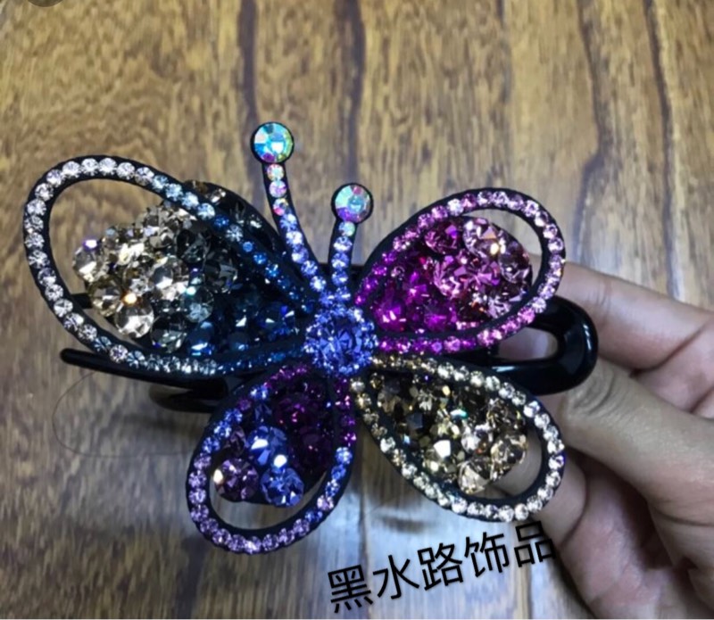 亮钻抓夹头饰发卡