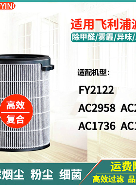 适配飞利浦空气净化器AC2958/2936 1736 1758滤网FY2122滤芯配件