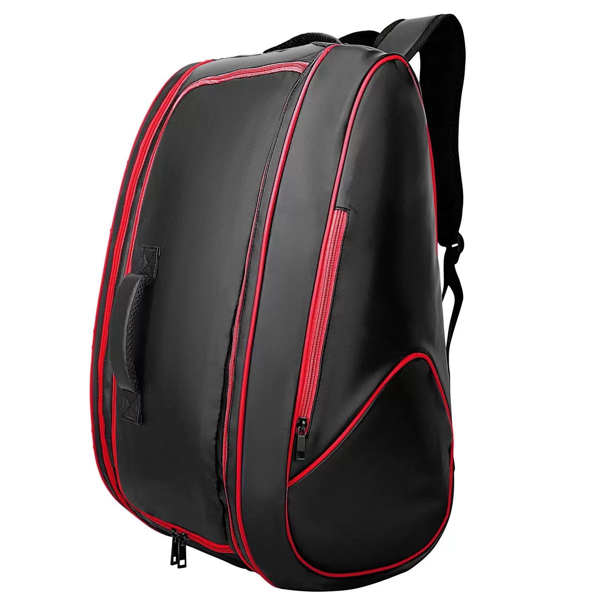 无logo大号波板球包匹克球双肩包大容量防水网球袋装4支球拍套