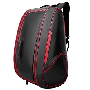 无logo大号波板球包匹克球双肩包大容量防水网球袋装4支球拍套