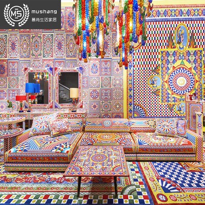 杜嘉班纳轻奢三人沙发