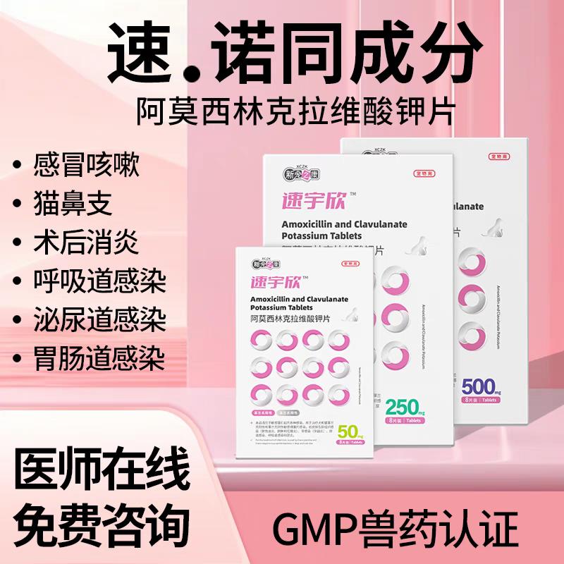宠物消炎药阿莫西林克拉维酸片
