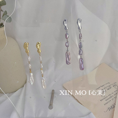 耳夹珍珠耳钉巴洛克珍珠