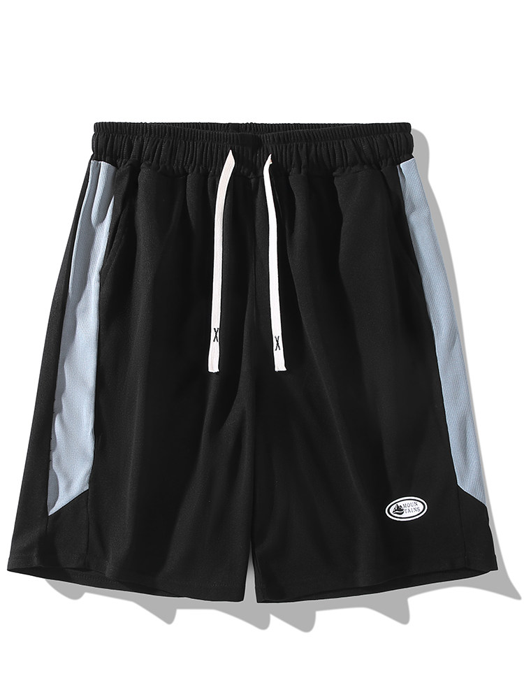 SUMMER MENS SHORTS FIVE-POINT PANTS FATTENING FATTENING FAT ELASTIC CASUAL OVERSIZED YOUTH LOOSE BEACH PANTS