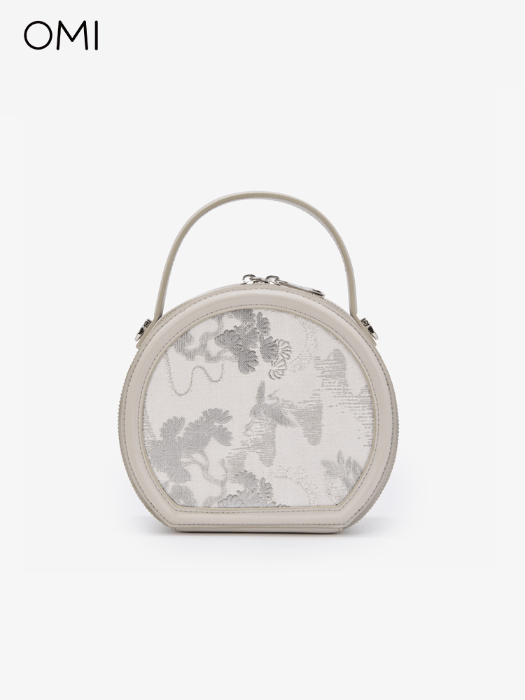 欧米OMI女包2024夏季新款时尚百搭单肩斜挎包小圆包中国风圆饼包