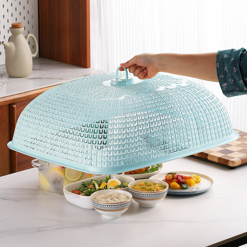 长方形菜罩塑料特大号防尘防苍蝇盖菜罩家用餐桌罩2024新款盖菜罩