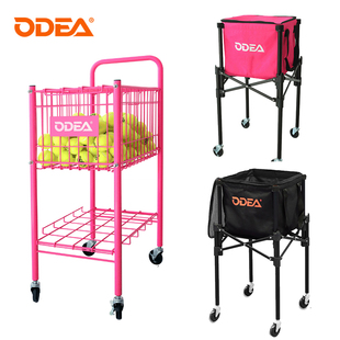 odea欧帝尔网球框教练车多球车便携可折叠收纳网球车大容量带轮子