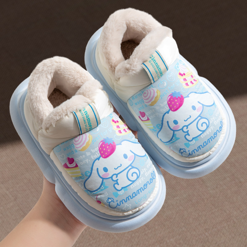 三丽鸥包跟儿童防水棉拖鞋女童冬天公主母女亲子外穿保暖加绒棉鞋,童鞋/婴儿鞋/亲子鞋,儿童棉拖鞋,淘宝优惠券,粉丝福利购,淘宝优惠卷