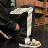 2025秋季新款！宽松直筒拼接个性休闲裤805-KZ108-P60控78，男装休闲裤，星座809B（原星座805）
