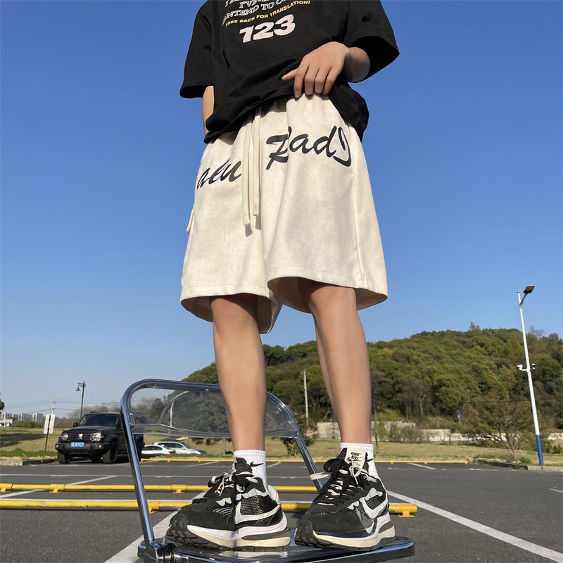 2025夏季新款！宽松阔腿印花五分休闲裤809B-DK32-P45控58,男装休闲裤,星座809B（原星座805）