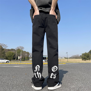 2025春季新款！宽松直筒印花牛仔裤 809B-D32-P55 控68图片