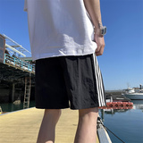 2025夏季新款！宽松直筒三条杠五分休闲短裤809B-DK11-P35控48，男装牛仔裤，星座809B（原星座805）