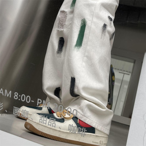 2025春季新款！宽松直筒喷漆牛仔裤 805-D22-P60 控78图片