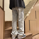 2025秋季新款！个性设计宽松直筒牛仔裤805-KZ83-P55控68，男装牛仔裤，星座809B（原星座805）