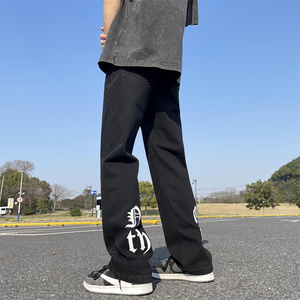 2025春季新款！宽松直筒印花牛仔裤 809B-D32-P55 控68图片