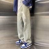 2025春季渐变印花宽松直筒牛仔裤805-D21-P55控68，男装牛仔裤，星座809B（原星座805）