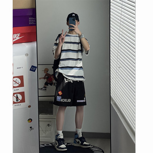 2025夏季新款！宽松阔腿刺绣五分短裤 809B-DK03-P45 控58图片