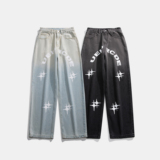 2025春季渐变印花宽松直筒牛仔裤805-D21-P55控68，男装牛仔裤，星座809B（原星座805）