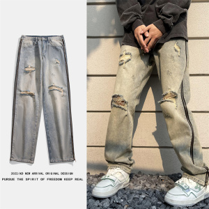 2025春季新款！直筒破洞老爹牛仔裤 805-D09-P60 控78图片