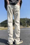 2025春季新款！帅气宽松直筒阔腿工装长裤809B-D81-P65控88，男装工装外套，星座809B（原星座805）