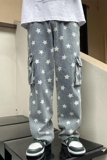 2025春季新款印花工装口袋牛仔裤805-D23-P60控78，男装牛仔裤，星座809B（原星座805）