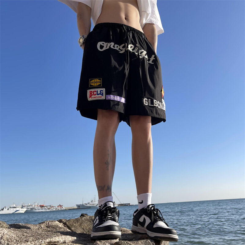 2025夏季新款！宽松阔腿刺绣五分短裤 809B-DK03-P45 控58图片