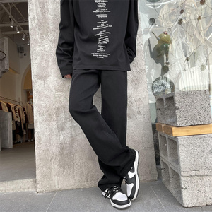 2025春季新款！宽松直筒印花牛仔长裤805-D32-P55控68,小皮衣搭配长裤图片图片