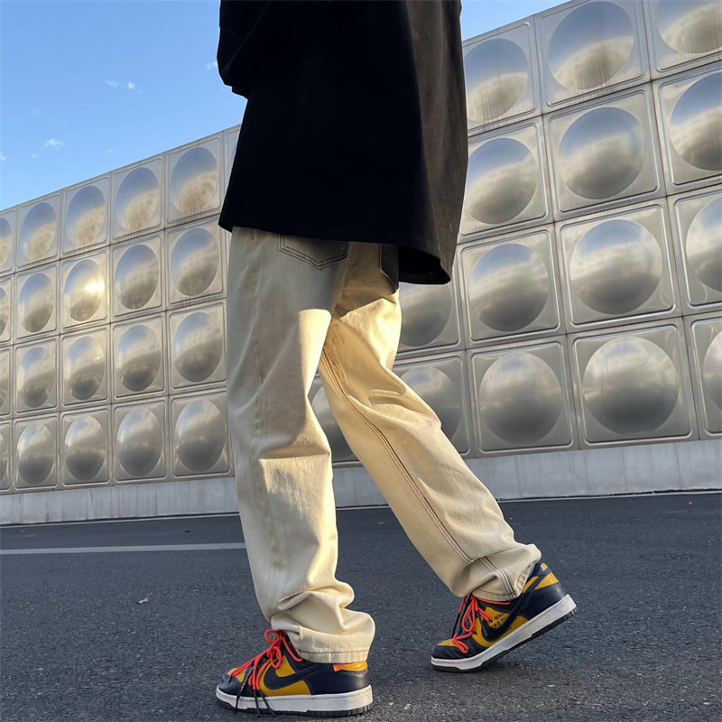2025春季新款！宽松直筒牛仔裤805-1-D10-P60控78,男装牛仔裤,星座809B（原星座805）