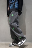 2025春季款星星刺绣宽松直筒牛仔裤805-D13-P60-控78，男装牛仔裤，星座809B（原星座805）