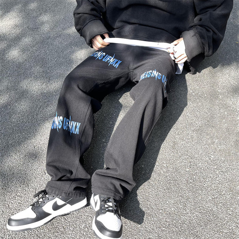 2025春季新款！帅气直筒印花牛仔裤 805-KZ32-P60 控78图片