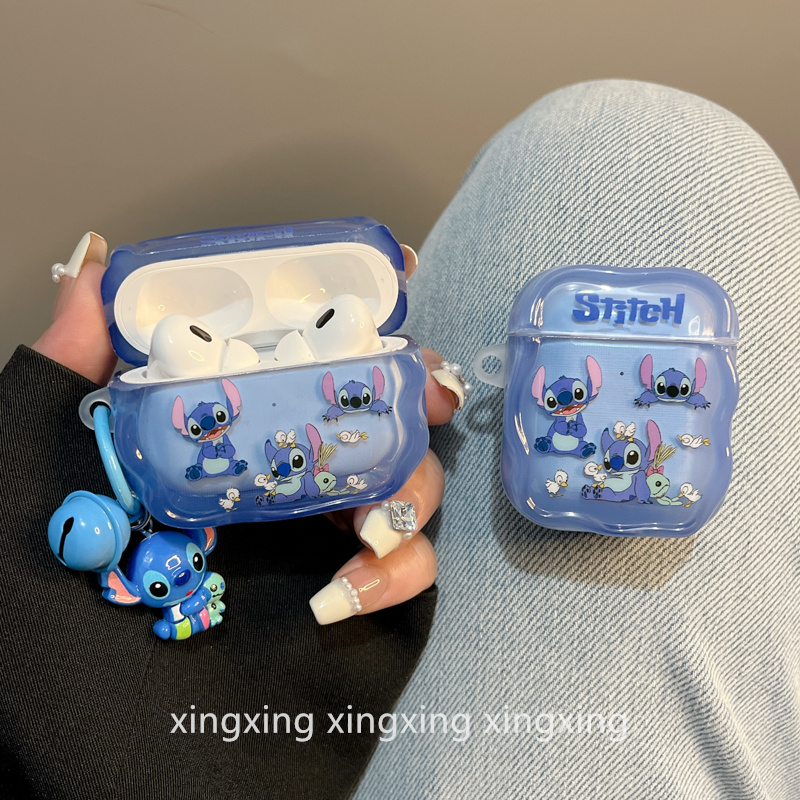 适用airpods保护套ins卡通史迪仔
