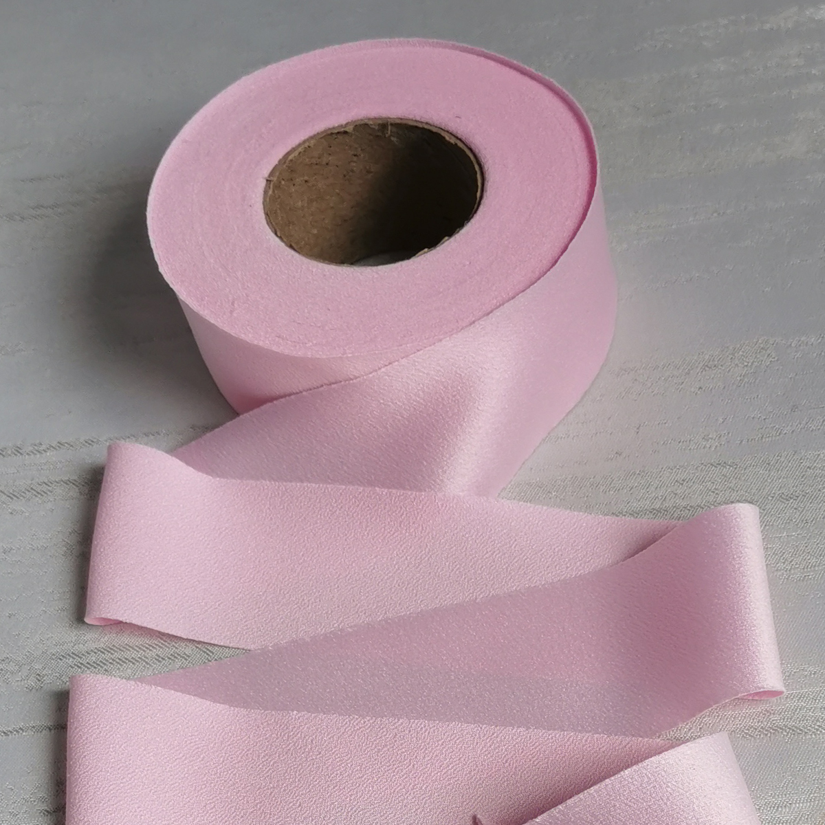 4cm仿真丝皱斜裁毛边布条厚料微弹好用包边条条DIY材料多色